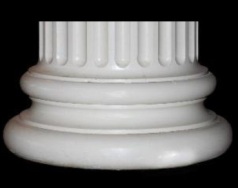 Roman Ionic - Custom Attic Base with no Plinth.  Designed for a Round, Tapered (Plain or Fluted) column shaft.  A product of Chadsworth Columns: shop.columns.com